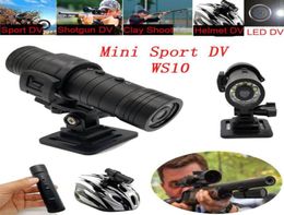 High Quality WS10 Night Vision Sport Action Camera DV Waterproof Camera Recorder with Holder Car Bicycle MotorcycleDrivin Camcorde6229655