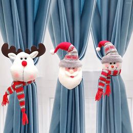 Christmas Decorations 1pc Curtain Buckle With Snowman Cute Decoration Creative For Home Window