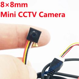 Cameras Super Small Mini Analogue Camera with Mic/Audio 800TVL CMOS HD Colour CCTV Lens Size 8x8mm Micro Small Mini Security Camera