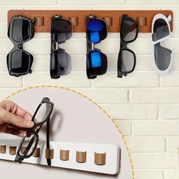 Hooks Sunglass Organizer Glasses Holder For Wall Bamboo Wood Eyeglass Hanging Sunglasses Storage