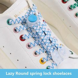Hangers Multicolor Elastic Laces Sneakers Children Flat Rubber Band Shoelaces Without Ties Spring Locks Quick Release Shoes Accessories