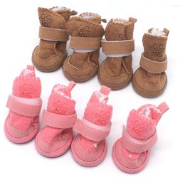 Dog Apparel Warm Pet Cat Winter Shoes For Dogs Non-slip Snow Boots Chihuahua Shih Tzu Shoe Zapatos Perro Selling 2024 Products