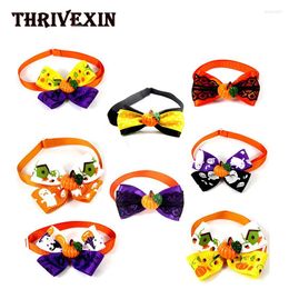 Dog Apparel 5Pcs Bow Tie Pumpkin Style Adjustable Puppy Cat Cute Beauty Products Halloween Pet Supplies Accessories