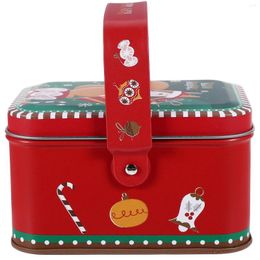 Storage Bottles Sweet Container Cover Sugar Case Christmas Cookie Containers Tinplate Candy Jar Box