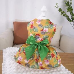 Dog Apparel Pet Hawaiian Skirt Washable Dress Soft Princess Style Beautiful Spring Supply