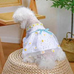 Dog Apparel Pet Costume Dress Small Clothes Outfits For Cats Only Up Clothing Daisies Girl Dogs 6XDE