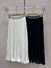 Skirts Pleated Skirt For Early Spring! Waist Design Hand Nail Drill