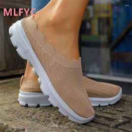 Casual Shoes Spring And Summer Flat Bottom Lazy Man Baotou Half Support Hollow Breathable Mesh Women's Single