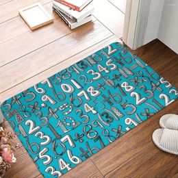 Carpets Bedroom Mat Math Doodle Blue Rug Home Doormat Living Room Carpet Decor Floormat Parlor Anti-slip Antifouling