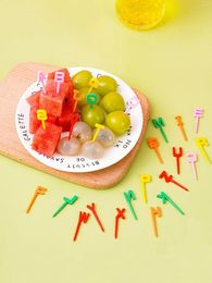 Forks Reusable 26 Letters Fruit Fork Kids Pick Lunch Box Toothpick Cute Christmas Salad Snack Cake Dessert Decoration