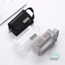 Storage Bags Item Bag Simple Nylon Mesh Zero Wallet Large Capacity Key Card Money Transparent