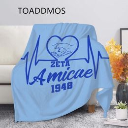 Blankets TOADDMOS Zeta Amicae 1948 Love Luxury Design Coral Fleece Blanket Summer Air Conditioning Living Room Comfortable Quilt