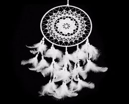 Large Size Handmade Dream Catcher With Feathers Wall Hanging Ornament White 7837479