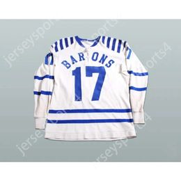 Gdsir Custom CLEVELAND BARONS WHITE HOCKEY JERSEY Top Ed S-M-L-XL-XXL-3XL-4XL-5XL-6XL