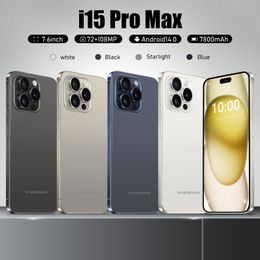 15 Pro Max Show 5G Mobilephone 64GB ROM Cellphone 6.8inch Protable Camera Bluetooth WIFI WCDMA Mobiephone With Box