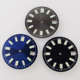 Kits 29mm Super Luminous Black Blue Gray Watch Dial Fit For eta 2824 2836 NH36 NH35 7S26 62mas Movement Date Sunburst Watch Face