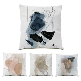 Pillow Pattern Home Velvet Ornamental For Living Room Abstract Sofa Cover Polyester Linen Covers Decorative E0369