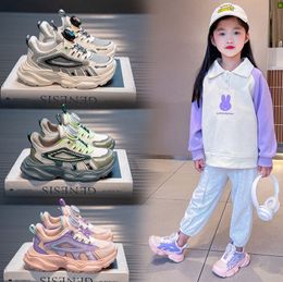 Kids Sneakers Casual Toddler Shoes Children Youth Sport Running Shoes Boys Girls Athletic Outdoor Kid shoe Green Pink Beige size eur 26-36 U9Ns#