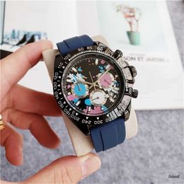 Designer Jia Tong Na Rubber Band Quartz 6-Pin Second Running Flower Face Lao Watch