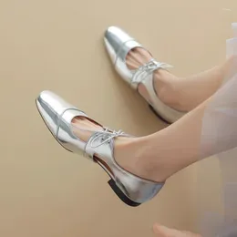 Dress Shoes 2024 Women Marie Janes High Heels Summer Lolita Designer Brand Elegant Lace-Up Female Zapatos Pumps