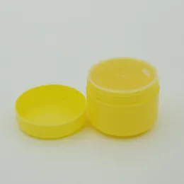 Storage Bottles 120 Pieces 50g Yellow Plastic Cosmetic Cream Jar Transparent Inner Pull Lid Filling Travel Bottle Empty Small Capacity