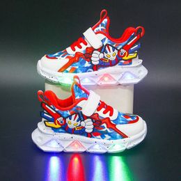 children runner kids shoes sneakers casual boys girls Trendy Blue red shoes sizes 22-36 93cO#