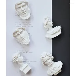 Decorative Figurines Famous Person Resin Bust Statue Stereoscopic Magnetic Sticker/Greek Plaster Portrait Wall Sculpture Interior Decor