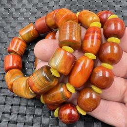 Strand Warring States Red As Right Rain Agate Apple Beads Bracelet Crafts Jade