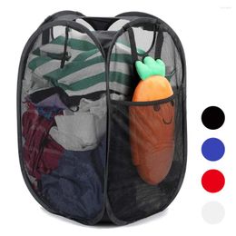 Laundry Bags 2pcs Basket Foldable Mesh Square Folding Storage For Home Basketry Tools