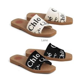 Man Designer Sandal Woody Clog Mule Flat Slide Sandale Flip Flop Canvas Tazz Slipper Woman Pink Shoe Letter Casual Slippers Platform Dhgate Summer Beach Shoes