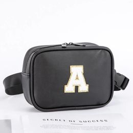 Waist Bags Mini Preppy Cute Women Girls Travel Lithtweight Fanny Pack Belt Chest Bag With Chenille Letter Patch For Teenager