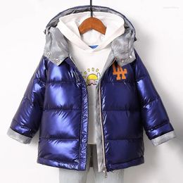 Down Coat CHILDREN'S Jacket Style Childrenswear Laser Reflective 2024 Products Baby 2 Er Mian Chuan Short