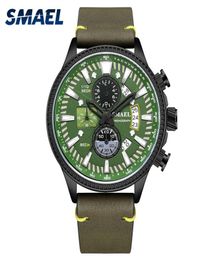 SMAEL Men039s Watch Double hollow windows 2019 Top Brand Luxury Watch Men Luminous mode Watches Leather relogio masculino 909738820378