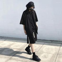 Women's Pants Black 5 Point Sports Shorts Loose Skinny Casual Cropped Trousers Summer Thin Cool Street BD806