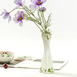 Vases Bone China Decorative Vase Chinese Porcelain Home Decor Fashion Ceramic Flower Small