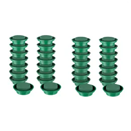 Decorative Flowers 32 Packs Floral Foam Rounds In Bowls DIY Flower Arrangement Kit Green Round Wet Blocks For Artificial