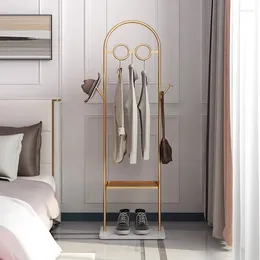Hooks Clothes Rack Floor To Bedroom Marble Household Nordic Living Room Storage Net Red Iron Light Luxury Porch Hanger