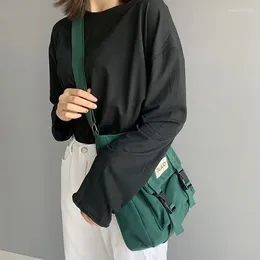 Bag Fashion Simple Messenger Women's South Korea Chic Postman Lady Student Nylon Waterproof Canvas Schoolbag