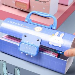 Cases Password Pencil Case Female Elementary School Students with Lock Cute Ins Japanese Creative Internet Celebrity Large Capacity