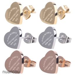 2025 Designer Earrings For Women Cute Size earrings Luxury Fashion Stud Stainless Steel Lover Gifts High Polish Engagement Wholesale