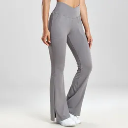 Active Pants LANTECH Women Yoga Bell-bottoms Tight Scrunch BuLifting Dance High Waist Tights Sport Gym Running Fitness Leggings