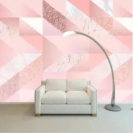 Wallpapers Milofi Customised 3D Triangle Geometric Marble Large TV Background Wallpaper Mural