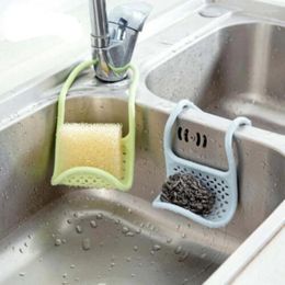 Kitchen Storage Flexible Sink Sponge Rack Organizer Soap Drying Holder Brush Stand Shelf 1PC