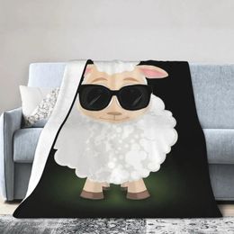 Blankets Cool Sheep Soft Warm Flannel Throw Blanket Bedding For Bed Living Room Picnic Travel Home Sofa