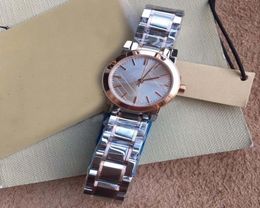 Fashion 26MM Ladies Watches Quartz Womens Watch Two Tone Stainless Steel Bracelet Rose Gold Bezel and Handsr6171211