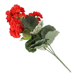 Decorative Flowers Bouquet Artificial Table Wedding 1 Bunch Party Plant Decor Decoration Fake Floral Garden Geranium Home