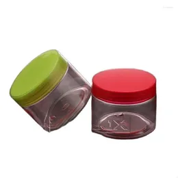 Storage Bottles 150ML 150G 20pcs/lot Plastic Empty Pink Round Cream Jar DIY Superior Grade Cosmetic Mask Refillable Container Makeup Tool