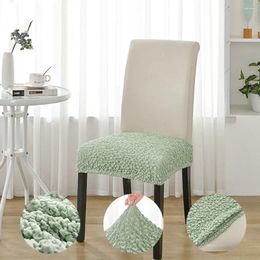 Chair Covers Wrinkled Fabric Dining Room Cover Seat Anti Slip Removable Washable Elastic Cushion For Home El