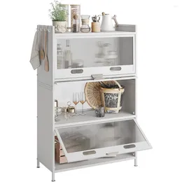 Kitchen Storage Microwaves Rack Shelf Pots And Pans With 4 Hooks Dish For Organisation White Coffee Bar Cabinets Wine