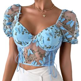 Sexy Lace Cropped Shirt Women Corset Camis Summer Club Crop Tops Ladies Shaper Ropa Blusas Camiseta Mujer Tank Top Woman Clothes 240328